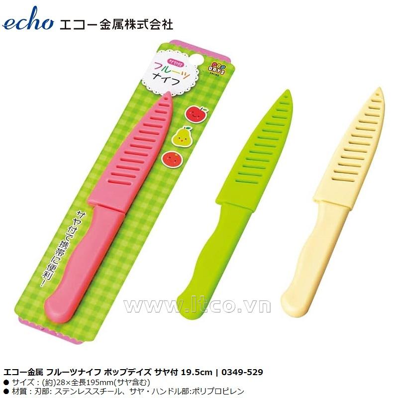 Dao gọt trái cây có nắp Echo Metal lưỡi 9.5cm
