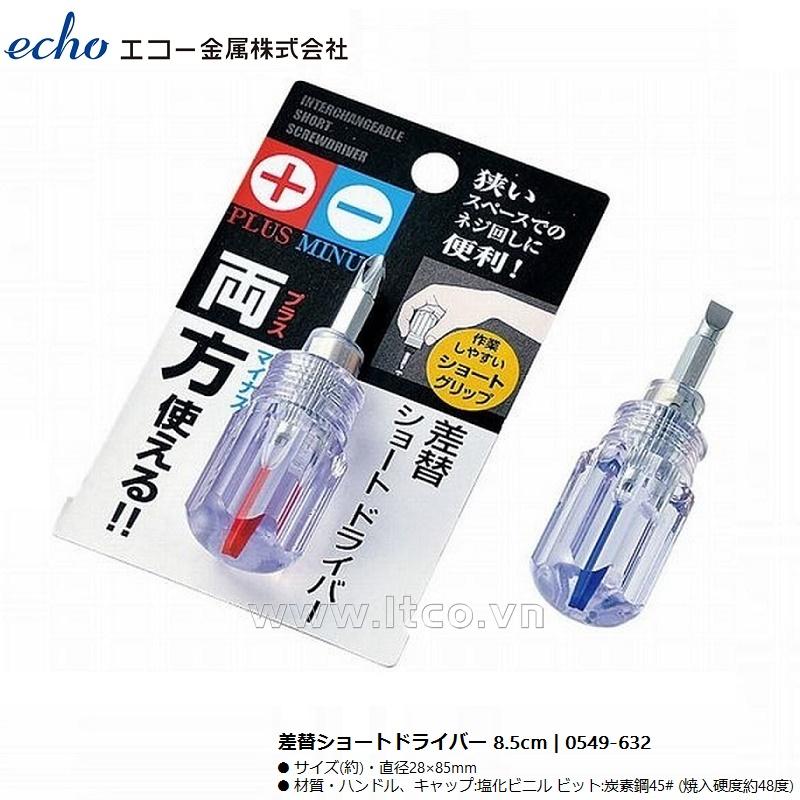 Tua nơ vít ngắn đảo đầu Echo Metal 6,5cm