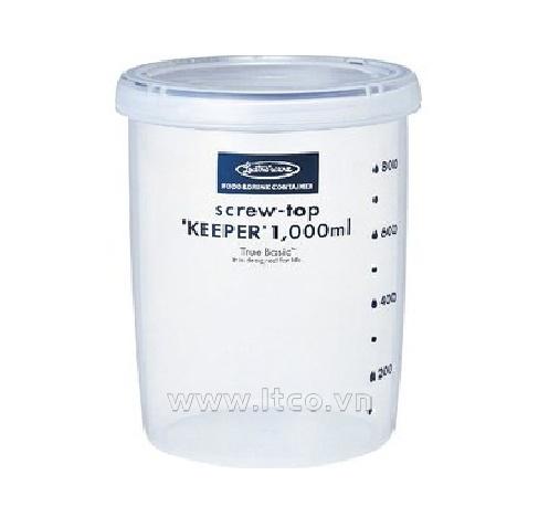 Hộp thực phẩm có chia (ml) Lustroware - Tròn 1000ml