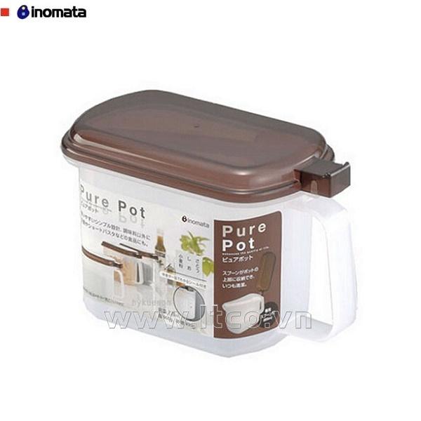 Bộ hộp gia vị kèm thìa 720ml - Màu nâu