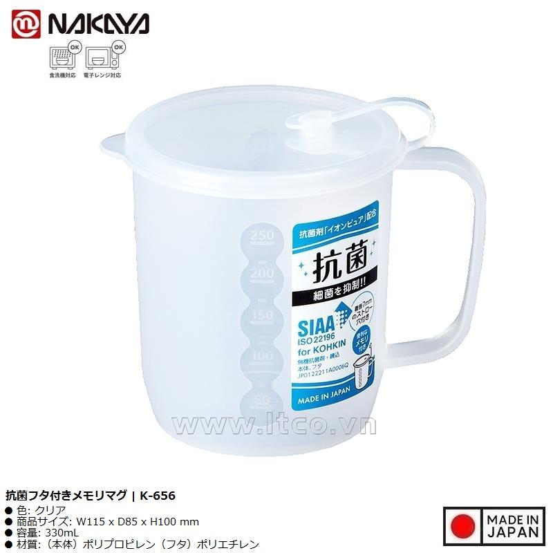 Cốc nhựa kháng khuẩn có vạch chia Nakaya 330ml
