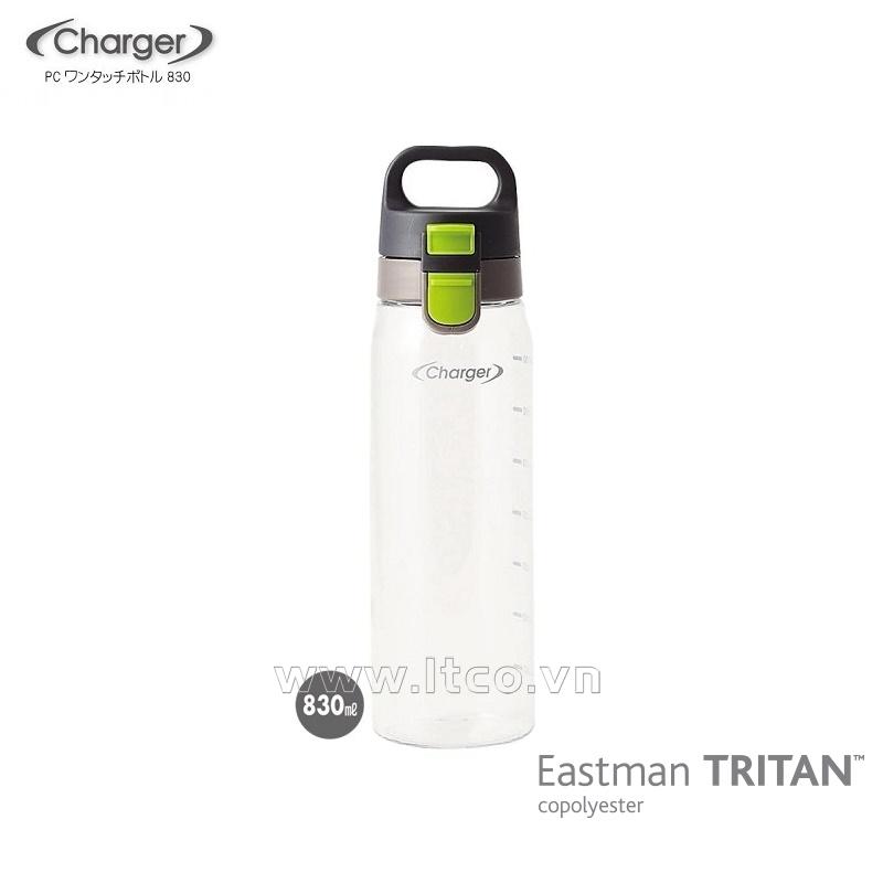 Bình nước nhựa Tritan Charger 830ml - Xanh lá