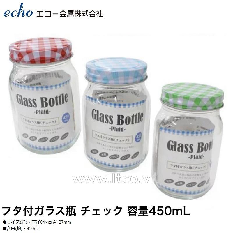 Hũ thủy tinh có nắp Echo Glass Bottle 450ml