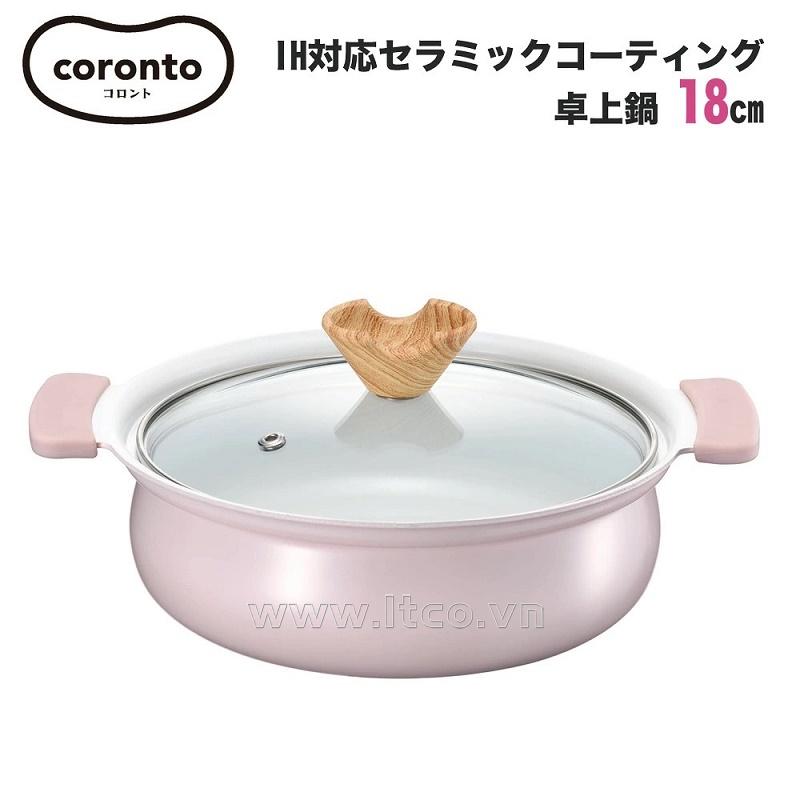 Nồi ceramic dùng cho bếp từ Coronto Ø18cm