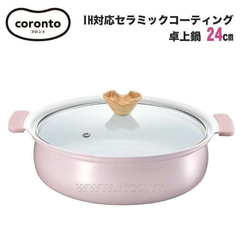 Nồi ceramic dùng cho bếp từ Coronto Ø24cm