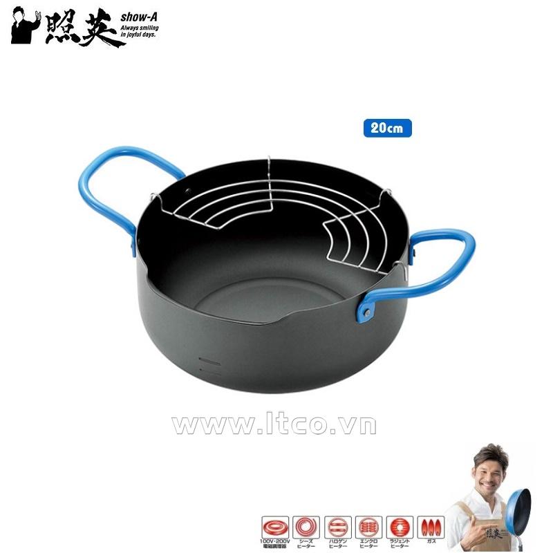 Nồi chiên dầu đáy từ kèm khay ráo dầu Show-A 20cm