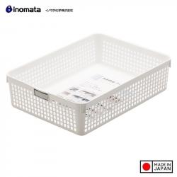 Rổ nhựa đa dụng Inomata size A4 - Màu trắng_A