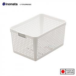 Rổ nhựa đa dụng Inomata size XL - Màu trắng_A