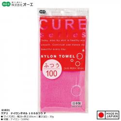 Khăn tắm tạo bọt mềm Ohe Cure Series 28x100cm - Hồng_A