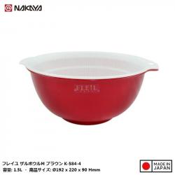Bộ rổ tròn 2 lớp Nakaya Freille size M 1.5L - Màu đỏ_A