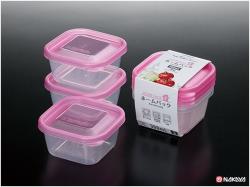 Bộ 3 hộp thực phẩm Nakaya 300ml - Nắp hồng_3