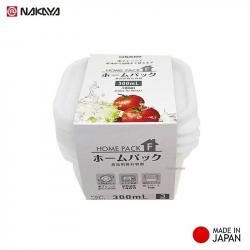 Bộ 3 hộp thực phẩm Nakaya 300ml - Nắp trắng_A