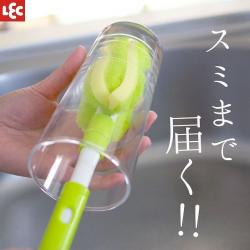 Dụng cụ cọ rửa bình nước cán dài Kokubo - Màu xanh/green_11
