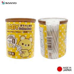 Hộp 250 tăm bông kháng khuẩn hình gấu cho bé Sanyo_7