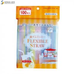 Set 100 chiếc ống hút Flexible Straw Ø6mmx210mm_A