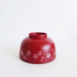 Bát nhựa tròn họa tiết hoa anh đào (Ø11×6.5cm)-bát đỏ_5
