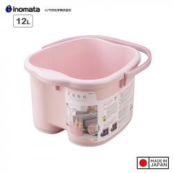 Chậu ngâm chân thư giãn Inomata Footbath 12L - Màu hồng_1