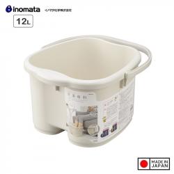 Chậu ngâm chân thư giãn Inomata Footbath 12L - Màu trắng/ Ivory_1
