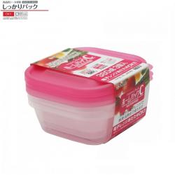 Set 3 hộp thực phẩm 380ml - Nắp hồng_2