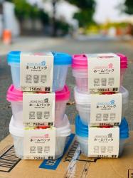 Set 3 hộp thực phẩm 380ml - Nắp xanh_10