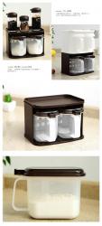 Bộ hộp gia vị kèm thìa 720ml - Màu nâu_4