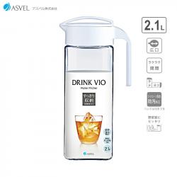 Bình nước nắp khóa vặn xoay Asvel Drink Vio 2.1L - White_A