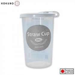 Cốc uống nước có lỗ cắm ống hút Straw Cup 500ml (màu trắng)_13
