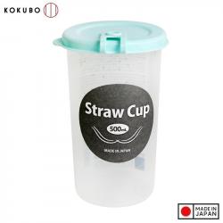 Cốc uống nước có lỗ cắm ống hút Straw Cup 500ml (màu xanh)_11
