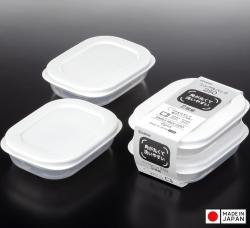 Set 02 hộp đựng thực phẩm Nakaya Container 250ml x2 - Nắp trắng_A