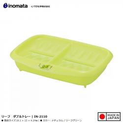 Khay đựng xà bông đôi Leaf - màu xanh_A