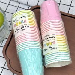 Set 25 cốc giấy màu sắc Maruki 205ml_3