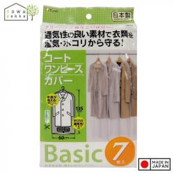 Set 07 túi bọc quần áo treo tủ chống bụi, chống côn trùng Towa Basic_A