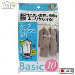 Set 10 túi bọc quần áo treo tủ chống bụi, chống côn trùng Towa Basic_A