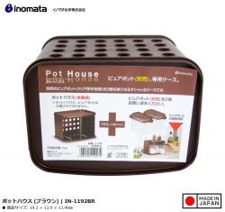 Kệ để đồ nhà bếp Inomata Pot House - Màu nâu_6