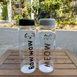 Bình nước tritan Yamada Bow Wow | Meow 500ml_2