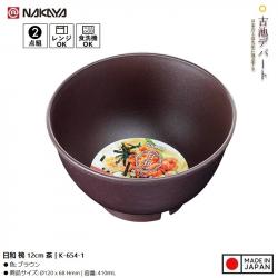 Bát nhựa tròn Nakaya Rice Bowl Ø12cm - Màu nâu_1